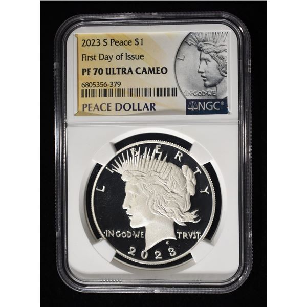 2023-S PEACE DOLLAR NGC PF70 ULTRA CAMEO