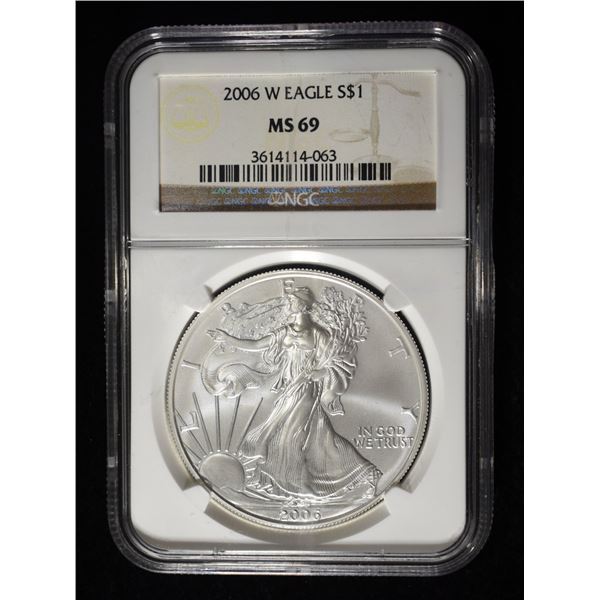 2006-W AMERICAN SILVER EAGLE NGC MS69