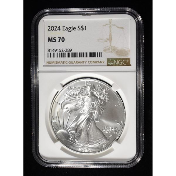 2024 AMERICAN SILVER EAGLE NGC 70