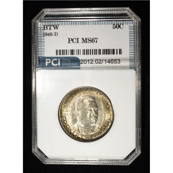 1946-D BTW COMMEM 50C PCI SUPERB GEM BU