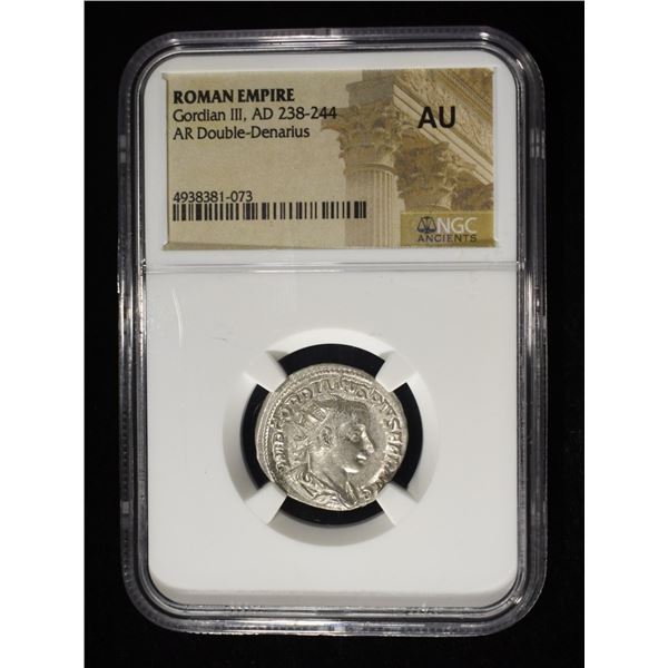 AD 238-244 GORDIAN III ROMAN EMPIRE NGC AU