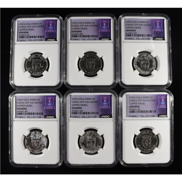 (6) COCA COLA INDIO CA NGC GENUINE