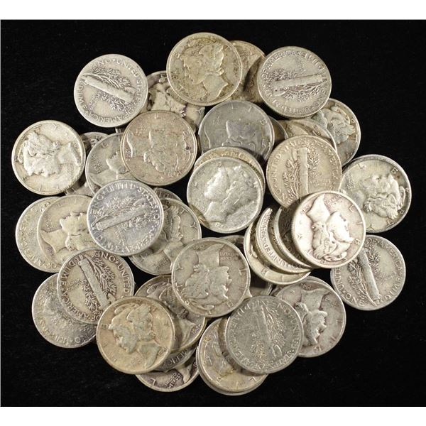 (50) MERCURY DIMES