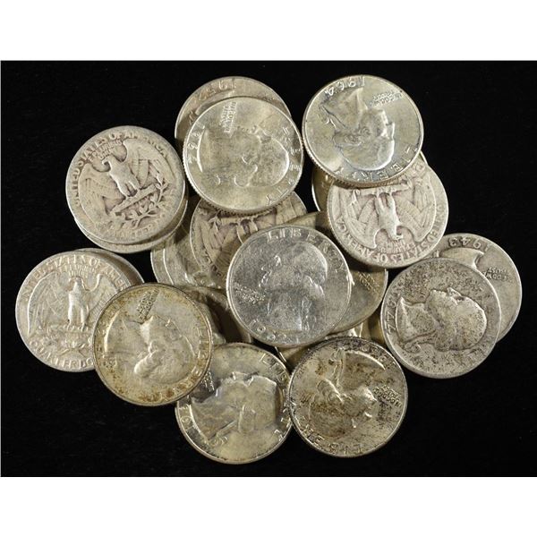 (20) WASHINGTON QUARTERS 90% SILVER