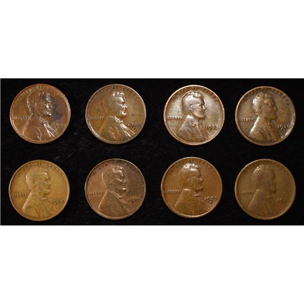 8 NICE EARLY SEMIKEY WHEAT CENTS