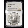 Image 1 : 1997 AMERICAN SILVER EAGLE NGC MS69