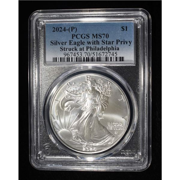 2024-P AMERICAN SILVER EAGLE PCGS MS70