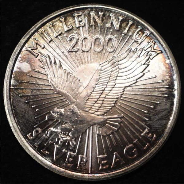 2000 MILLENNIUM 1 OZ .999 SILVER ROUND