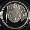 Image 1 : SOCCER 1 OZ .999 SILVER ROUND