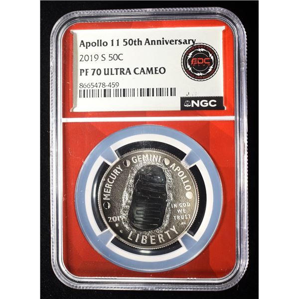 2019-S APOLLO 11 50TH ANNIV PF70 ULTRA CAMEO