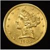 Image 1 : 1905 $5 GOLD LIBERTY CH BU