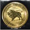Image 1 : 2017 CANADA 1/4 OZ GOLD BUFFALO .9999 FINE