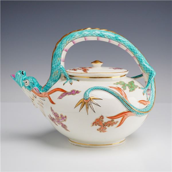 Wedgwood Chinoiserie Dragon Bridge Handle Teapot