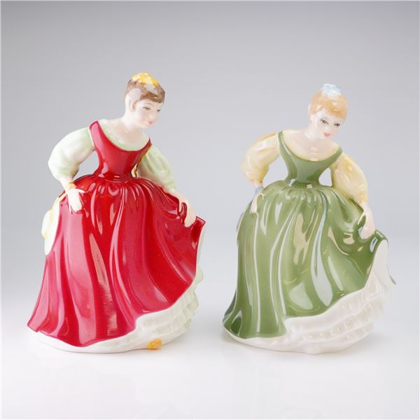 2pc Royal Doulton Figurines, Fair Maiden HN2211 & HN2434