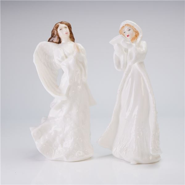 2pc Royal Doulton Figurines, Christmas Angel & Christmas Carols