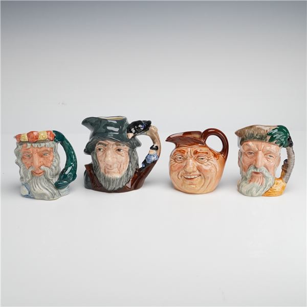 4pc Royal Doulton Character Jugs, Neptune, Rip Van Winkle, John Barleycorn, and Robinson Crusoe