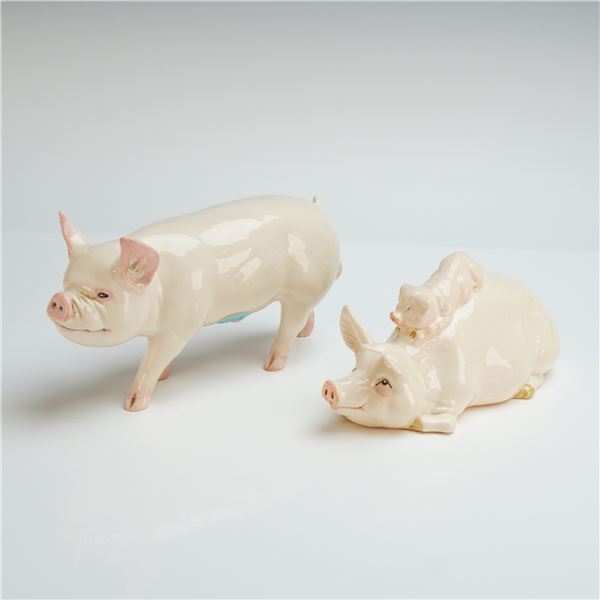 2pc Beswick Pig Figurines