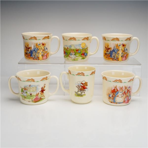 6pc Royal Doulton Bunnykins Bone China Mugs & Two-Handled Cup