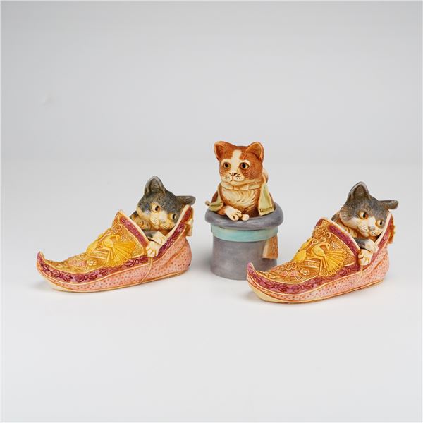 3pc Harmony Kingdom Trinket Boxes, Cherubini and Sharazade