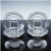 Image 1 : 8pc Silver Toned Art Glass Plates