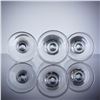 Image 3 : 3pc Gold Rim Crystal Wine Glasses