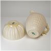 Image 2 : Belleek Neptune Pattern Parian Porcelain Creamer and Sugar Bowl