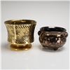 Image 1 : Two McCoy Pottery Floraline Luster Planters