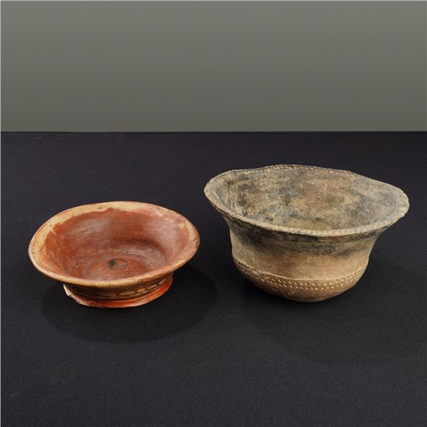 2pc Hand Crafted Ceramic Pottery Bowls