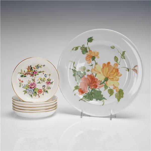 Coll. of 7 Kaiser Lauriane & Crown Staffordshire Pagoda Plates & Saucers