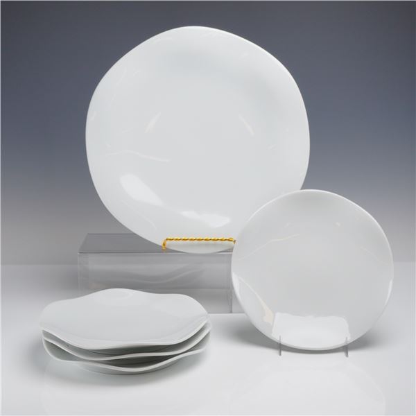 Set of Five Medard de Noblat Limoges Porcelain Plates, Gala Pattern
