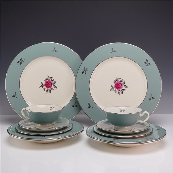 12pc Lenox Porcelain Tea Service Set, Duet