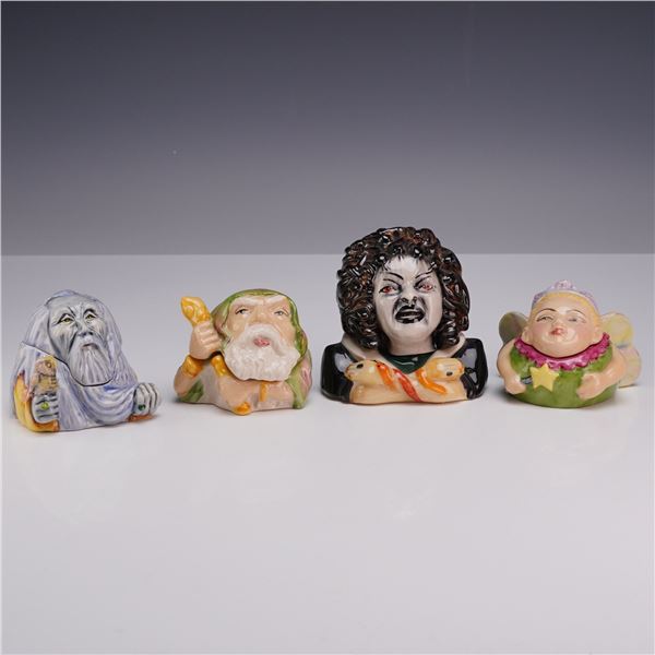 Four Kevin Francis Face Pots including Merlin Prototype and Medusa Development Edition