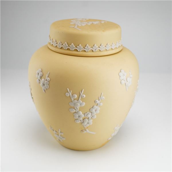 Wedgwood Primrose Jasperware Lidded Ginger Jar
