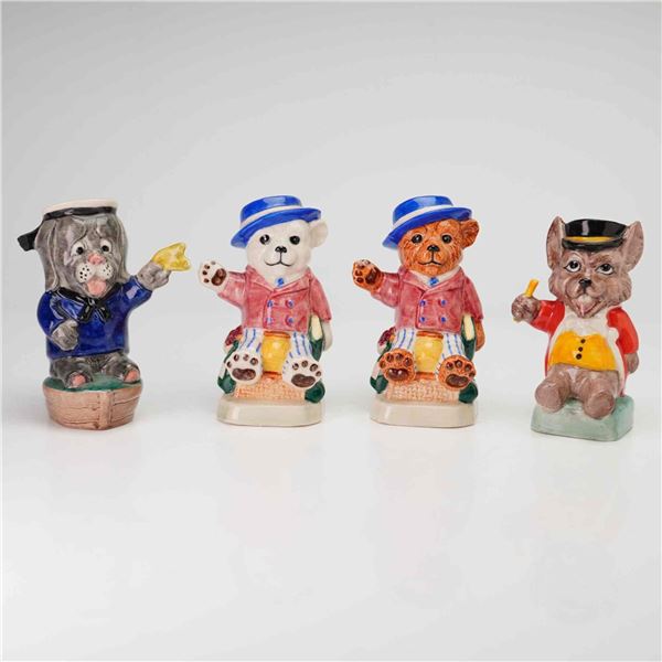 Lot of 4 Kevin Francis Ceramics Miniature Animal Character Jugs by Andy Moss