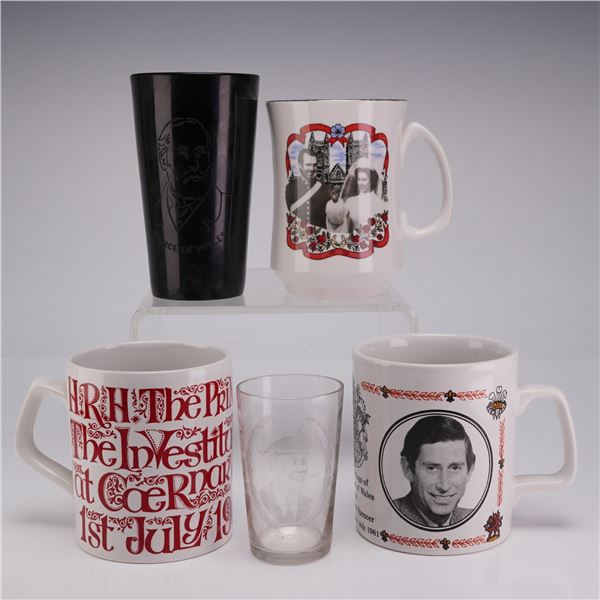 Collection of Five British Royal Commemorative Tableware