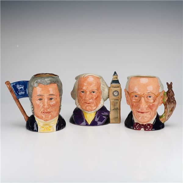 3pc Royal Doulton Character Jugs, Shorter and Doulton