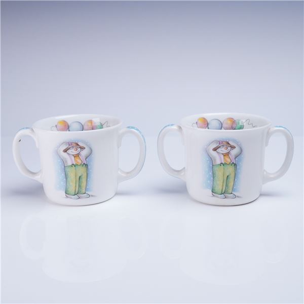 2pc Royal Doulton The Snowman Gift Collection Double-Handled Mugs