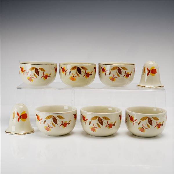 8 pc Hall Superior Autumn Leaf Ceramic Kitchenware Items