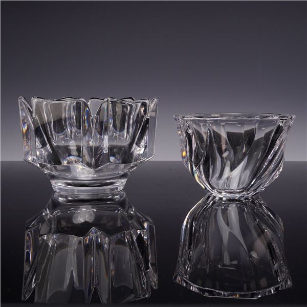 Two Orrefors Crystal Bowls, Corona and Residence