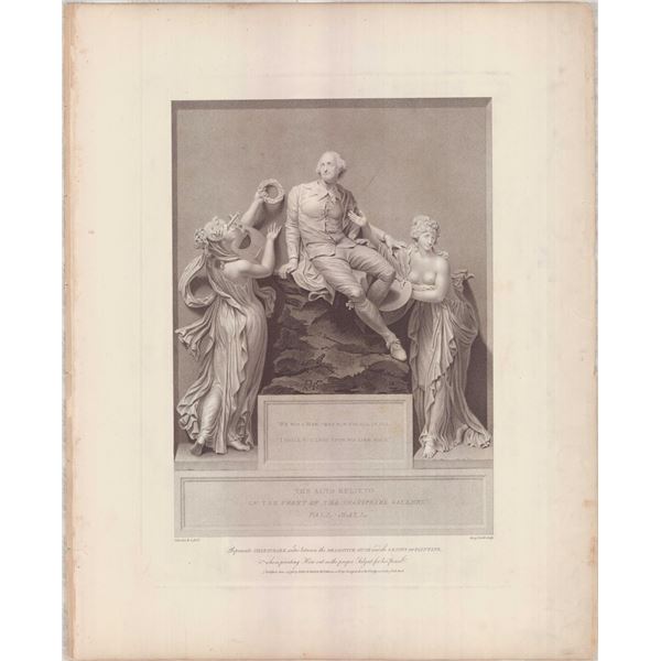 Folio Engraving after Thomas Banks, Shakespeare Seated with Muses 1796