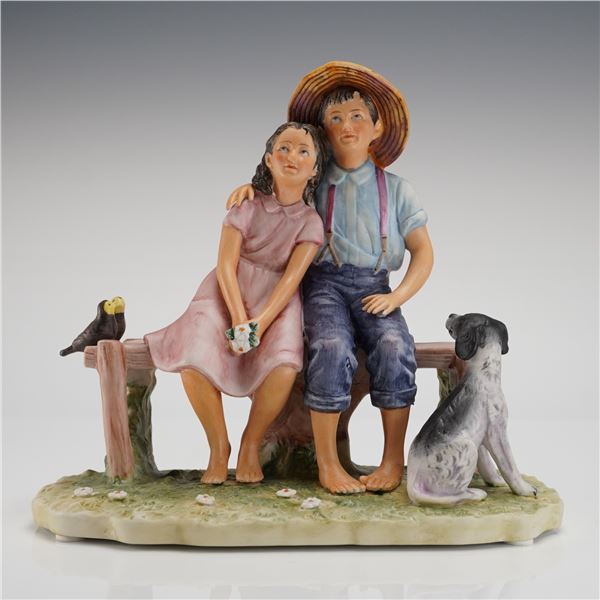 Gorham Norman Rockwell Spring Sweet Serenade Porcelain Figurine