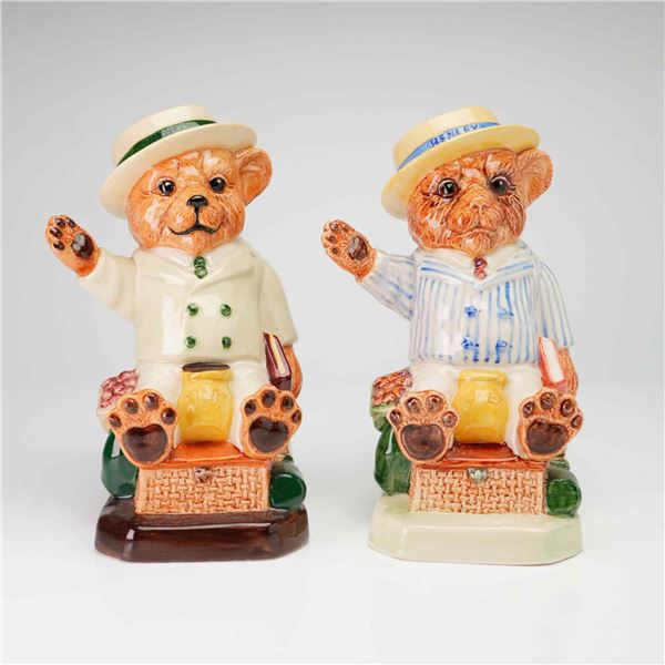 2pc Kevin Francis Mini Teddy Bear Character Toby Jugs by Andy Moss