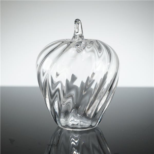 Crystal Holiday Apple Ornament / Paperweight