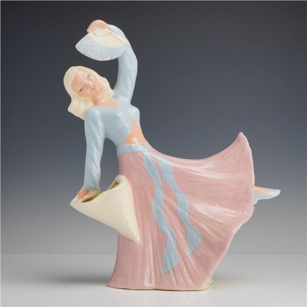 Hedi Schoop California Pottery Lady with Fans Ceramic Figurine