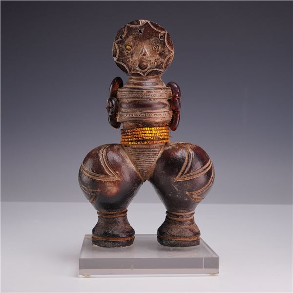 Carved Wood and Beaded Doll
