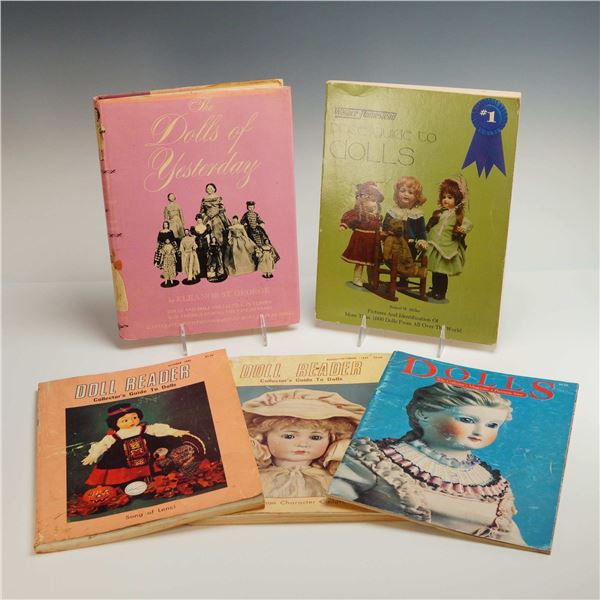 5 Vintage Doll Collecting Reference Books Magazines
