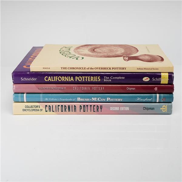 5pc California and American Art Pottery Reference Books