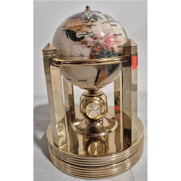 VTG Gemstones of The World Globe Clock