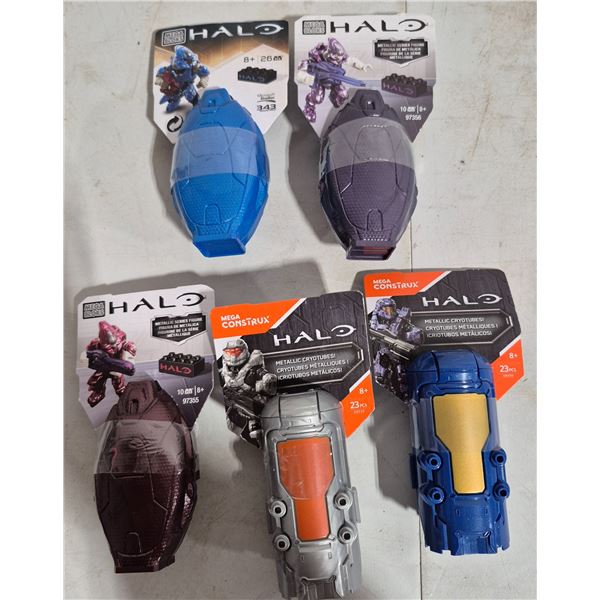 Sealed Halo Mega Construx Metallic Cryotubes