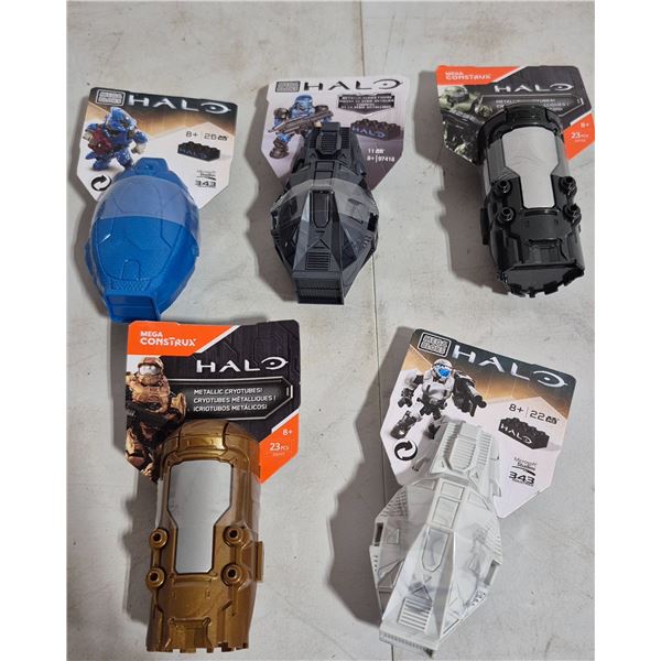 Sealed Halo Mega Construx Metallic Cryotubes